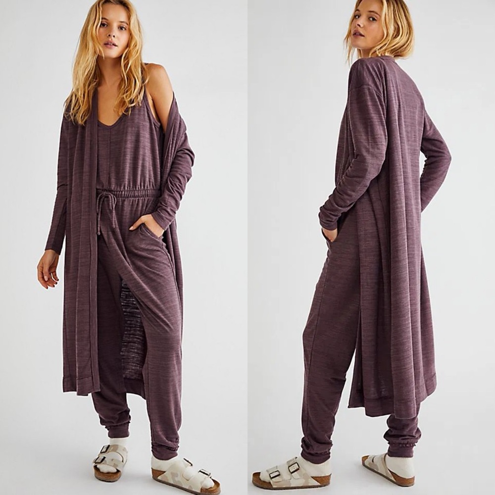 Free People Beach Bi-Coastal Cardigan Sweater Purple Womens Sizeโ Small Bohemian